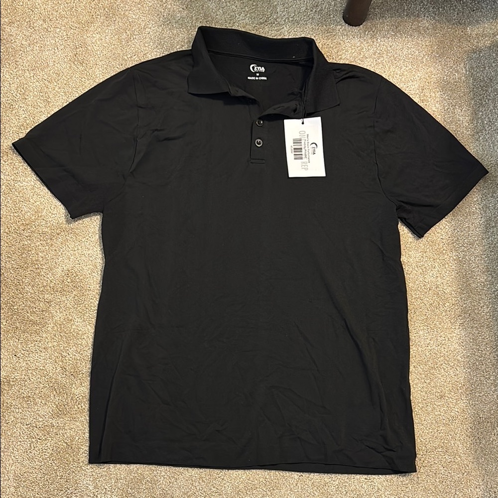 ZYIA Black Polo Shirt Classic Style